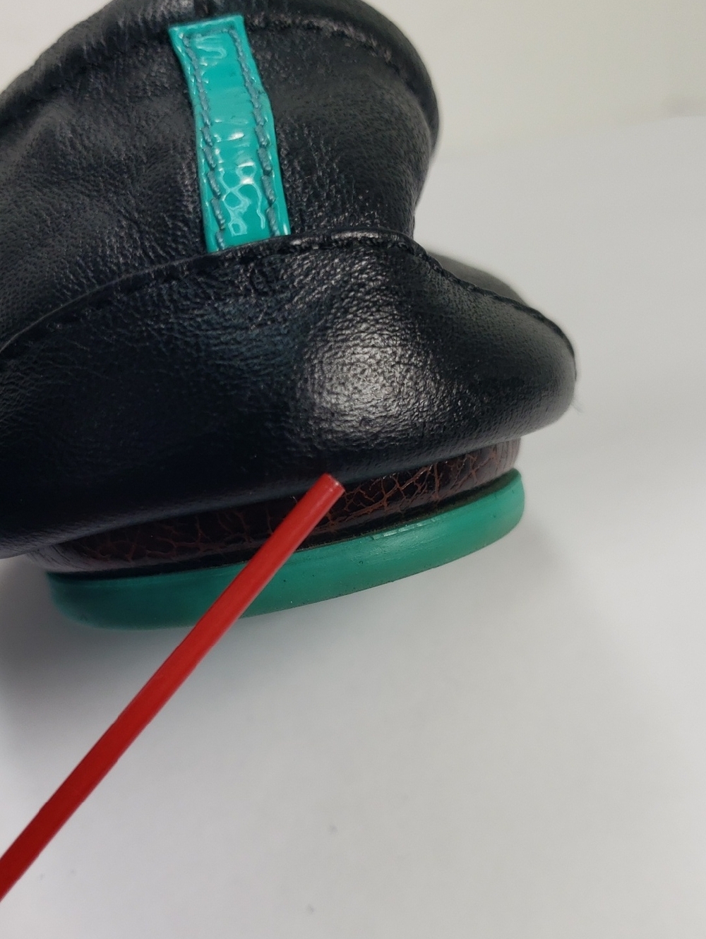TIEKS BY GAVRIELI BLACK NAPPA LEATHER FOLDABLE BALLET FLATS SHOES WOMEN'S 9 - Picture 13 of 16